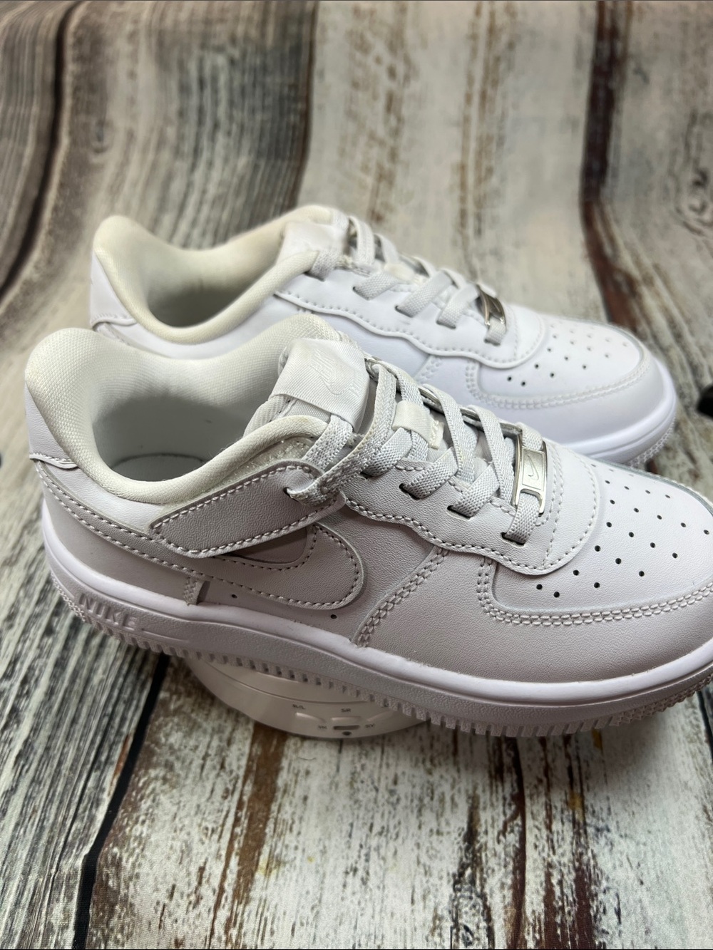 Nike Air Force 1 Low White Sneakers Youth Size 13.5C